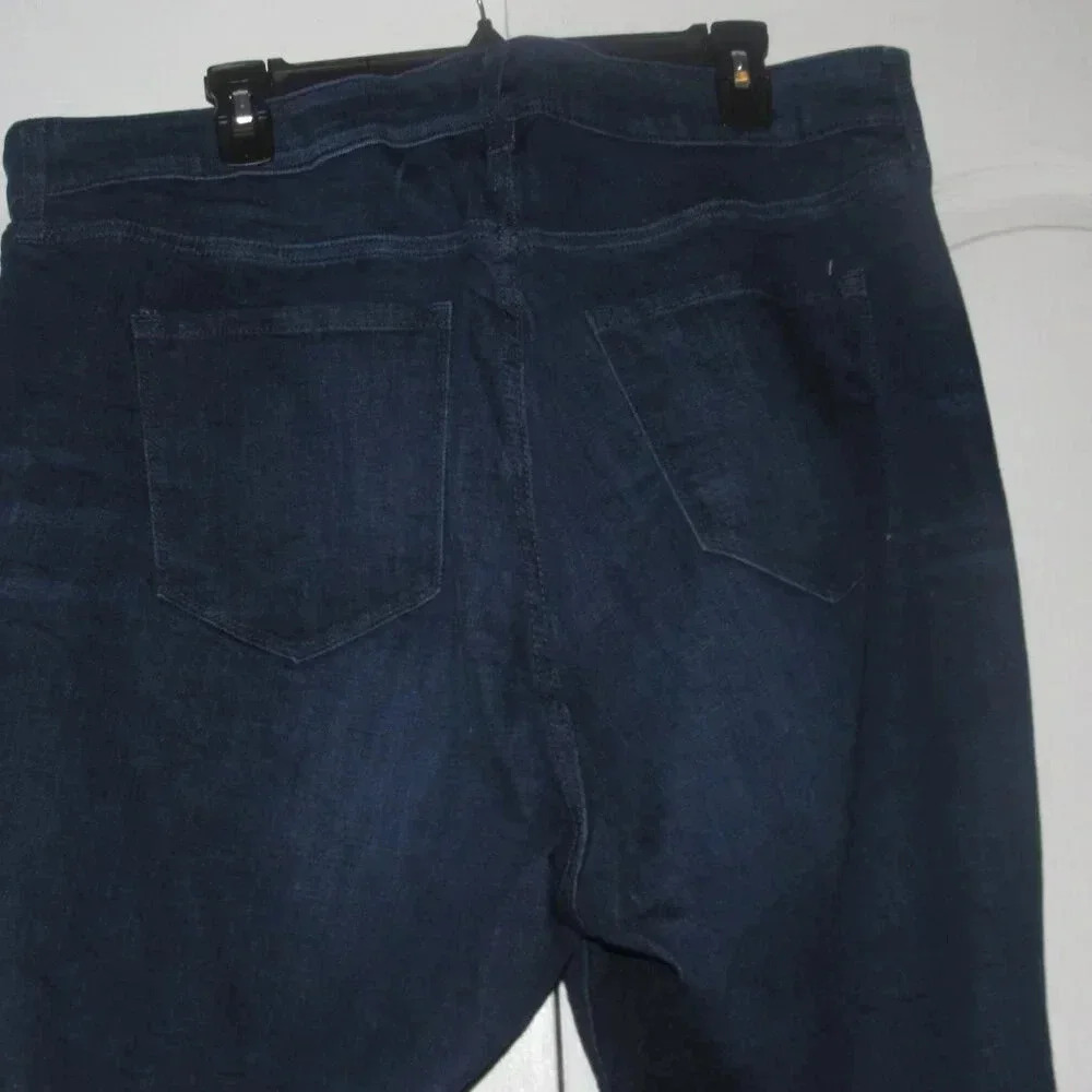 OLD NAVY Flare High Rise Dark Wash Jeans Size 24 Plus Short - Picture 5 of 7